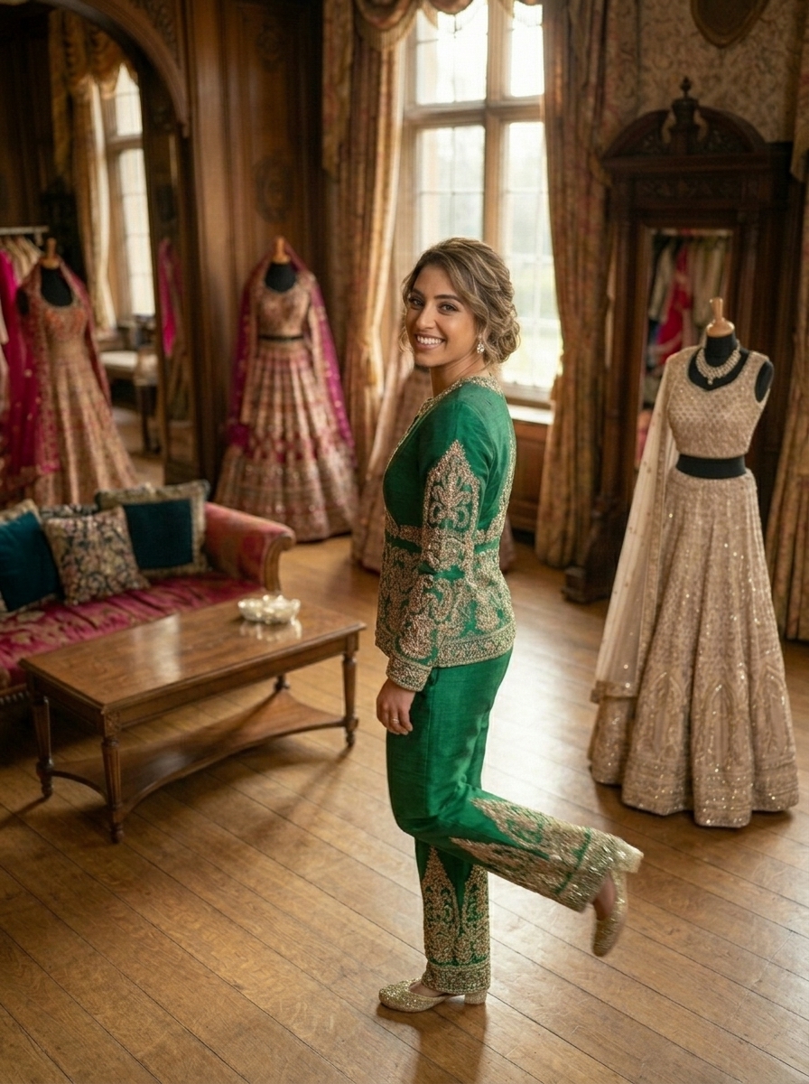 elegant emerald green hand embroidered formal suit elegant emerald green hand embroidered formal suit